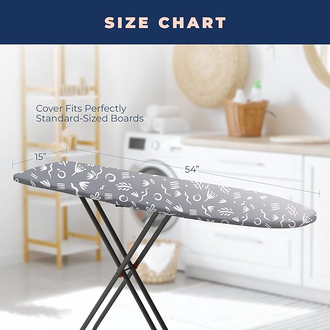 Ironing Board Cover and Pad Extra Thick Heavy Duty Padded Multiple Layers