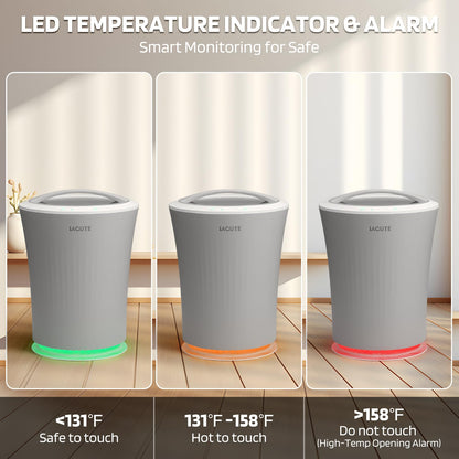Lagute iSnug Towel Warmer for Bathroom, with 3-Level Timer, Warning Alarm & RGB Light, Auto Shut-Off, 5.3 Gal Heating Bucket for Bathrobe, Blanket, Ideal for Gifts
