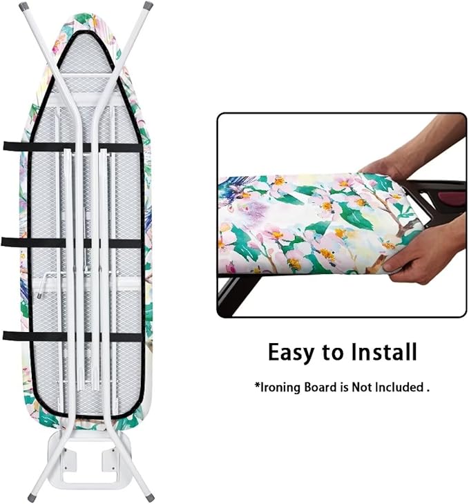 Hummingbird Leaves Easy Installation 15x54 Ironing Board Cover and Pad