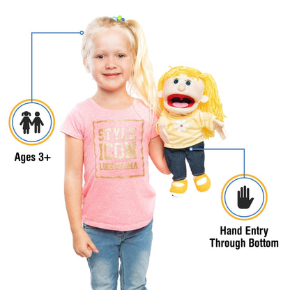Katie, Peach Girl, Hand Puppet, 40cm