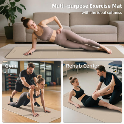 ILILI Foldable Yoga Mat, 10mm Thick, TPE Material, Extra Long 75"L x 26"W, Soft and Comfortable Folding Mat 0.4 Inches, Easy to Carry and Store, 190*66cm Portable Multi-Functional Use for Yoga, Home Exercise & Outdoor