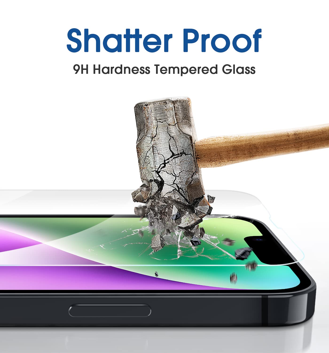 amFilm Easiest Installation OneTouch for iPhone 15 Pro Max Screen Protector [6.7 Inch] Tempered Glass + Camera Lens Protector, Auto-Alignment Tech, Bubble Free, Case Friendly, Anti-Scratch [2+2 Pack]