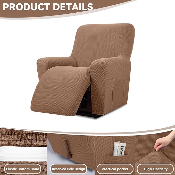 Cupuamon Recliner Chair Covers, Lazy Boy Recliner Covers Stretch Reclining