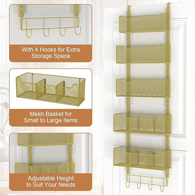 Over The Door Organizer, Metal Door Organizer Hanging