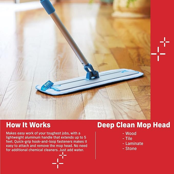 E-Cloth Deep Clean Mop Head, Microfiber Mop Head Replacement