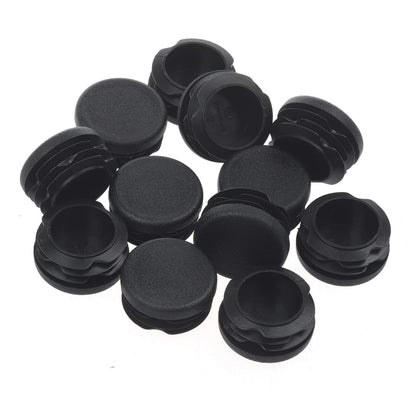 12Pcs Round Plastic Plug, End Caps for Tubing Pipe ID 16-18.4mm & OD 3/4 Inch (20mm), Steel Furniture Foot Table Chair Leg End Insert Plug Cap Covers Protector, Bar Stool Glides, Fence Plugs