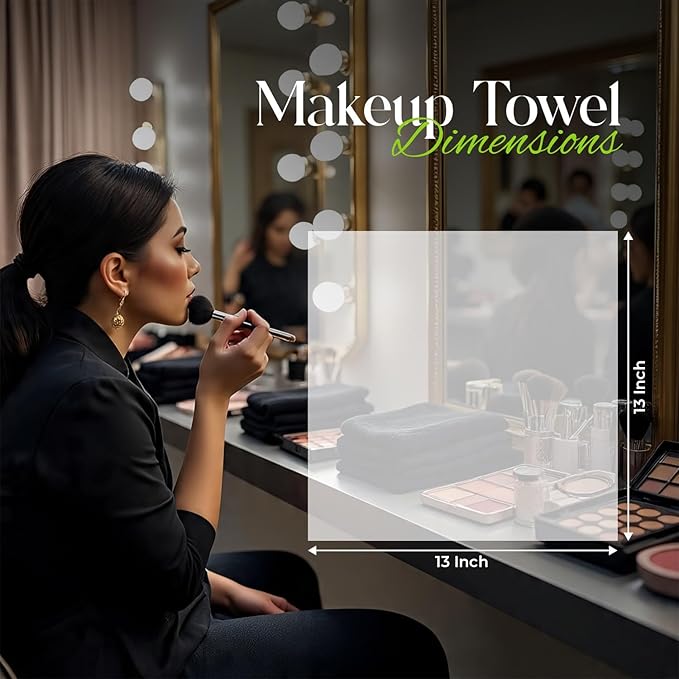 DAN River Black Makeup Towels