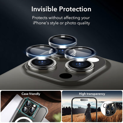ESR 3 Pack for iPhone 15 Pro Max Screen Protector, [9H Hardness] [Military Grade Shatterproof] Full Coverage Tempered Glass Film with Easy Installation Tool, HD Clear, Scratch Resistant
