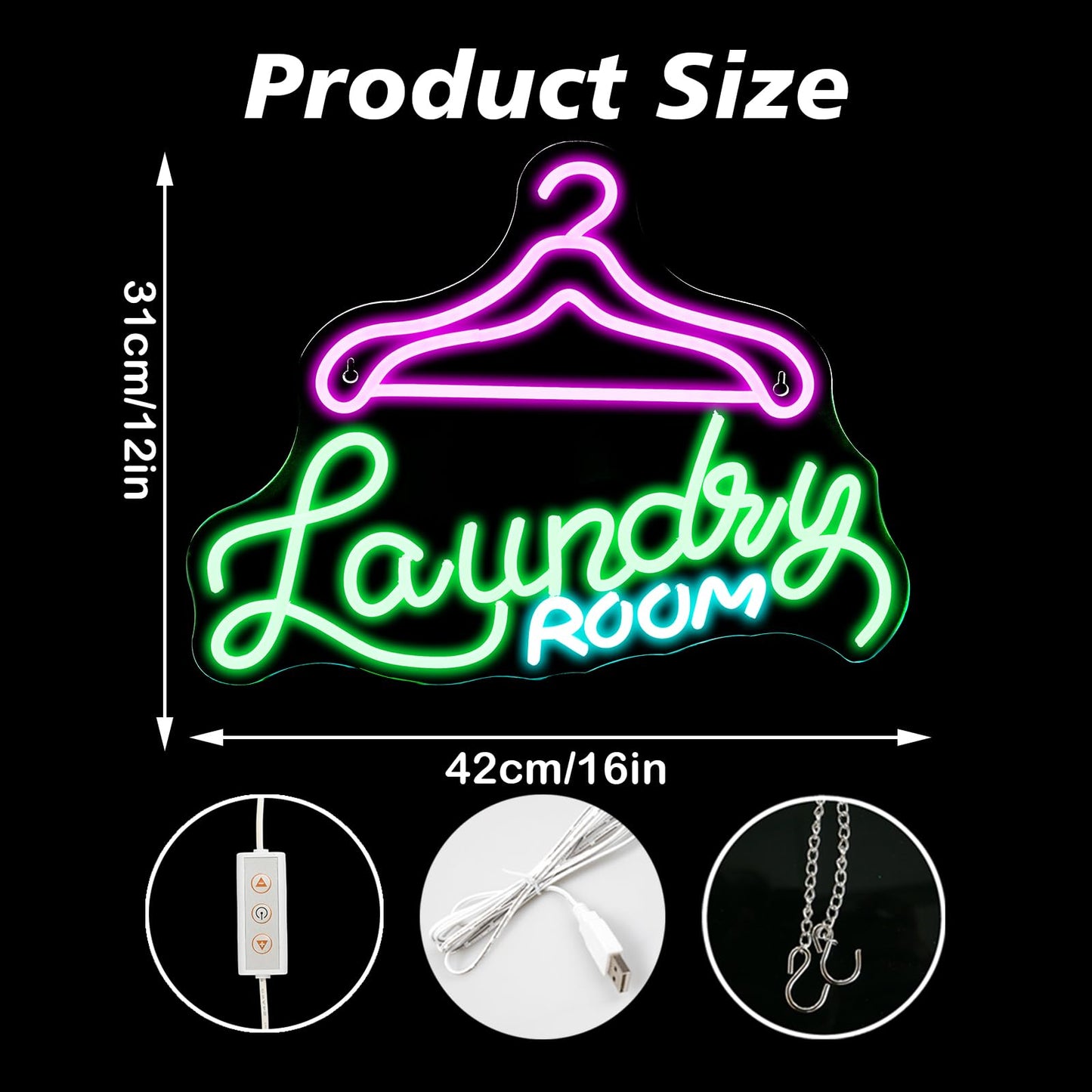 Laundry Room Neon Sign Wall Decor, Neon Sign Light for Wall, Neon Wall Decor, Led for Home Laundromat Wash Room Shower Room Gift