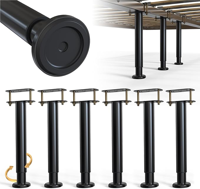 Adjustable Height Bed Frame Support Leg, Metal Bed Frame Support Legs