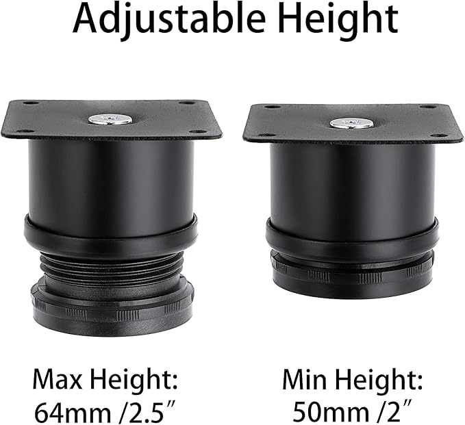 OwnMy 4PCS 2 Inch Stainless Steel Furniture Legs Feets Metal Cabinet Desk Legs