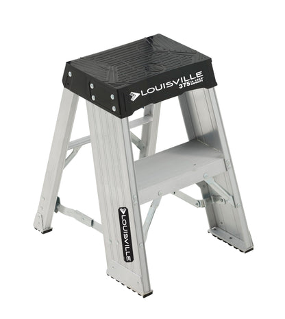 Louisville Ladder 2-Foot Aluminum Step Stool Industrial, 375-Pound Load Capacity, Type IAA, AY8002