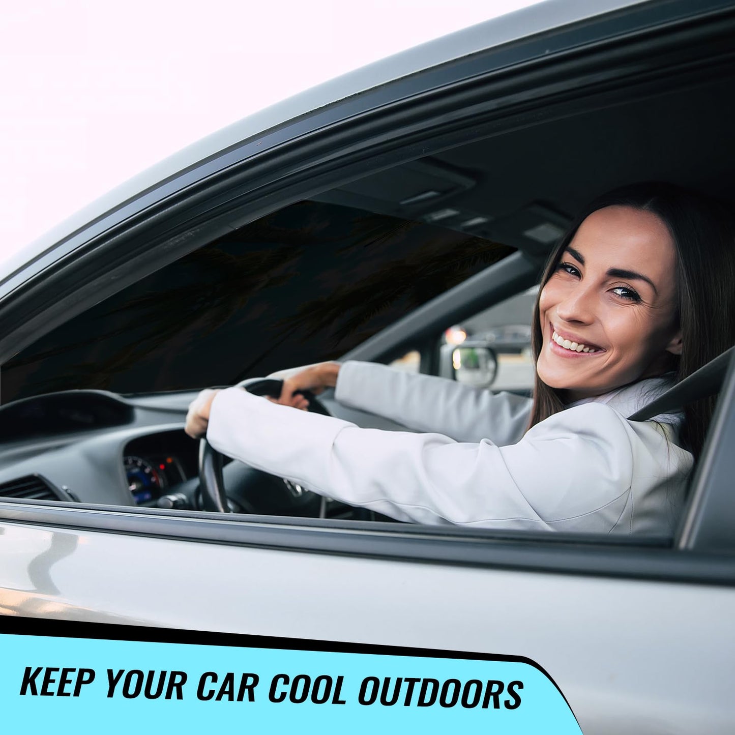 Windshield Sun Shade - Car Windshield Sun Shade for UV Protection Heat Reduction 2025 Sun Visor for Car Interior (55"x31.5")