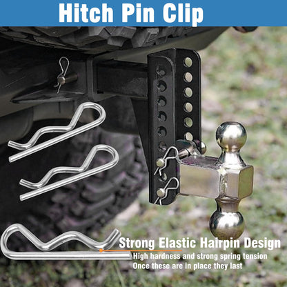 16 Pcs Heavy Duty Cotter Pins,Hitch Pins Clip R Clips Spring Retaining Wire Hair Pins Kotter Pin Strong Spring Tension Large Hardware Pins for Trailer Tractors Mower Carts Truck Pin Clip M3x60mm