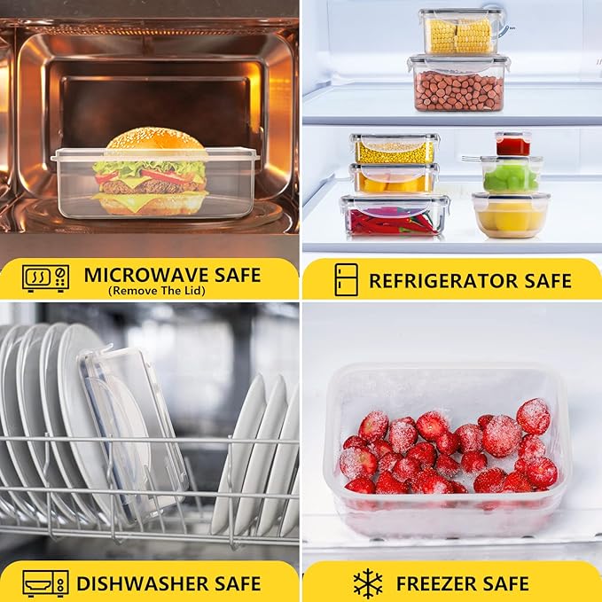 34 PCS Food Storage Containers Set