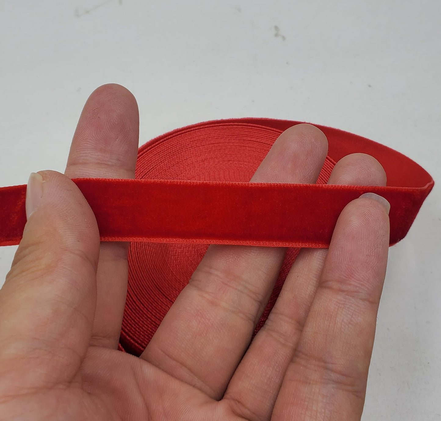 10 Yards Velvet Ribbon Spool (Red, 5/8")