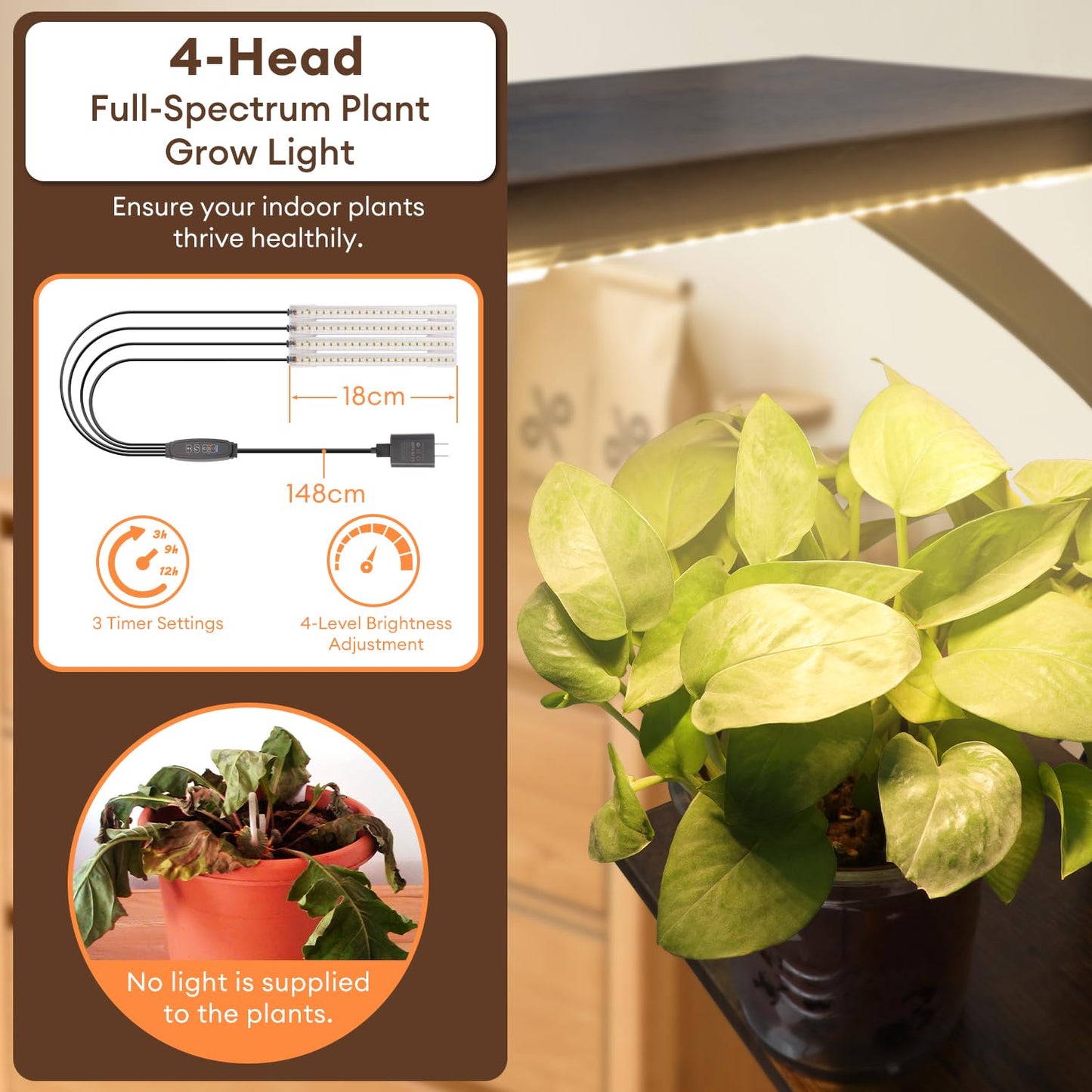 Plant Stand Indoor with Grow Lights - 82" Tall Plant Shelf, Lighted Corner Plant Stands for Indoor Growing, 8 Tiered Large Flower Holder, S-Shaped Decorative Rack for Living Room, Patent Design