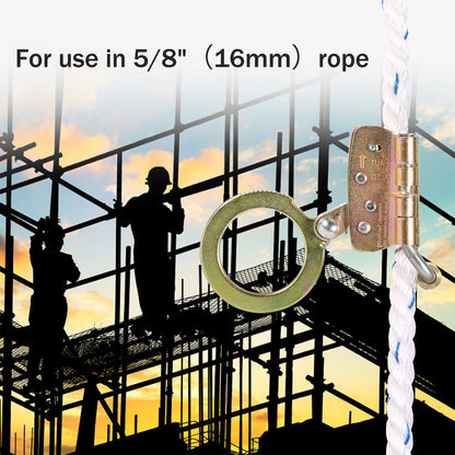 FHFallArrest Fall Protection Rope Grab,Fall Arrester, Used with 5/8” Lifeline Rope, for Construction, Climbing, Comply to ANSI/OSHA