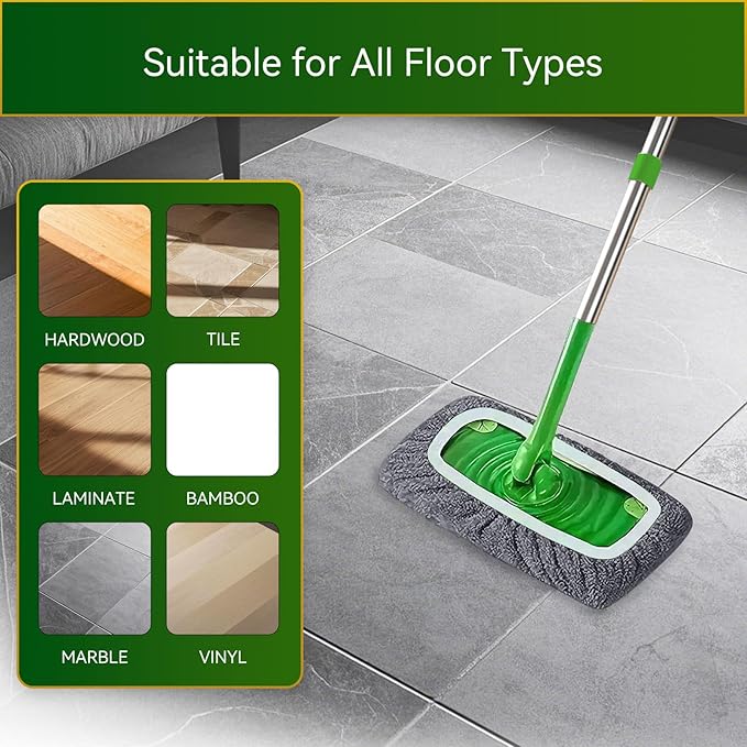 6 Pack Reusable Microfiber Mop Pads Compatible