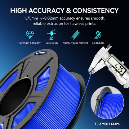 JAYO PETG Filament 1.75mm Black 1.1KG, PETG 3D Printer Filament, Durable Strength, Accuracy +/- 0.02mm, 1.1KG Spool (2.4 LBS) Fits for Most FDM 3D Printers