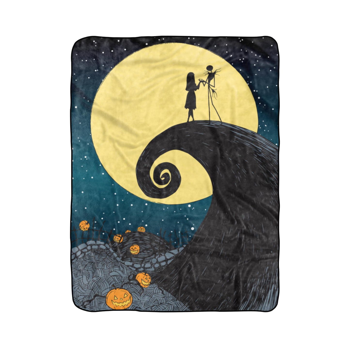 Northwest Nightmare Before Christmas Silk Touch Soft Plush Throw Blanket, 60" x 80", Starry Night
