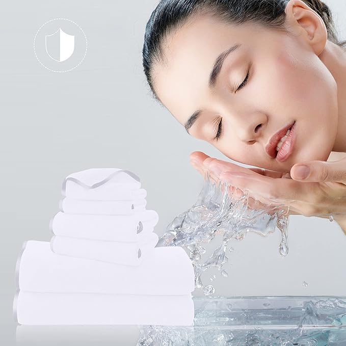 TENSTARS Luxury Silk Hemming Towel Set