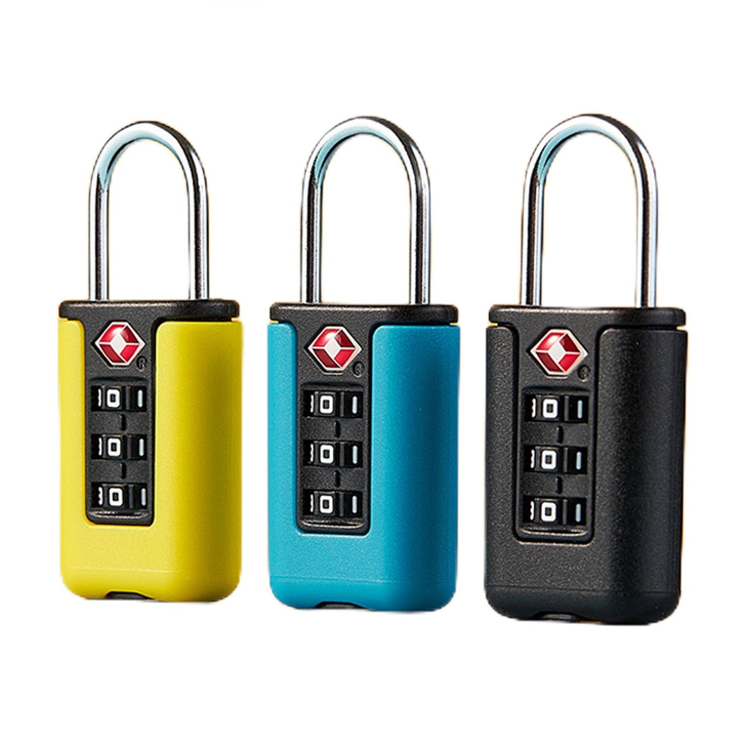 TSA007 Padlock Luggage Travel Lock and 3 Digits Self-Setting A Variety of Different Combinations Luggage Bag Travel Security Code Lock Three Colors