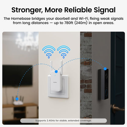 AOSU Wireless Doorbell Camera, Battery-Powered Video Doorbell with Chime, 2K Resolution, No Subscription Required, 2.4GHz WiFi, 180-Day Battery Life, AI Detection, Work with Alexa & Google Assistant