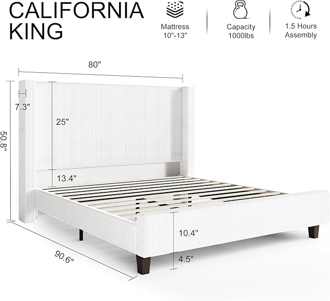 HOWE California King Size Bed Frame