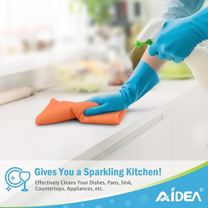 AIDEA Microfiber Cleaning Cloth-12PK, Soft Microfiber Towels