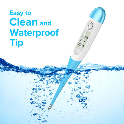 Thermometer for Adults and Kids with 8 Seconds Fast Accurate Reading, Acctrate & Safe-Baby Thermometer for Oral, Rectal or Under Arm Use, Large LCD Display with Fever Alarm