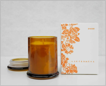 Royal Home Luxury Scented Candle with Wooden Wick in Artistic Glass Jar, Valued Botanic Scented Ornament, Natural Botanical Fragrance, Ocean Retreat Scent with Sea Salt, Coconut, and White Jasmine