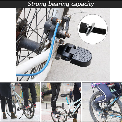 LOOEEL 1 Pair Mini Bicycle Rear Pedals Folding Rear Seat Footrest Pedals Cycling Accessories for Mountain Bike,Folding Bicycle