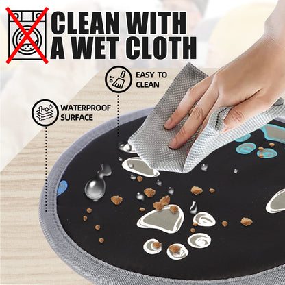 furrybaby Pet Heating Pad, Waterproof Dog Heating Pad Mat for Cat with Durable Anti-Bite Tube Indoor for Puppies Dogs Cats (1 Pack Black, 17 X 17in, Temp Adjustable)