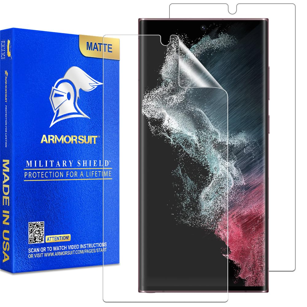ArmorSuit 2 Pack for Samsung Galaxy S24 Ultra Screen Protector (6.8") Case Friendly MilitaryShield HD Clear Film - Made in USA