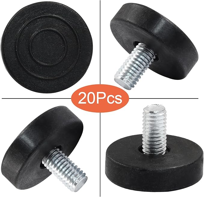 20Pcs 5/16" Thread Adjustable Furniture Levelers, M8 Stainless Steel Screw in