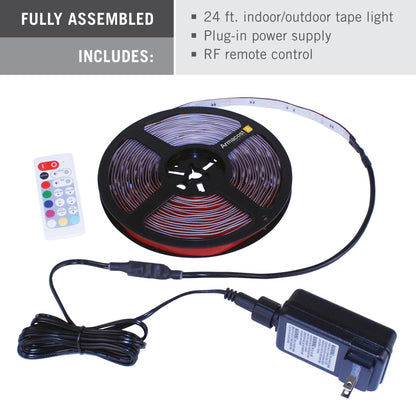 Armacost Lighting 624340 RibbonFlex Outdoor 24 ft. RGB+W Indoor/Outdoor LED Tape Light Kit