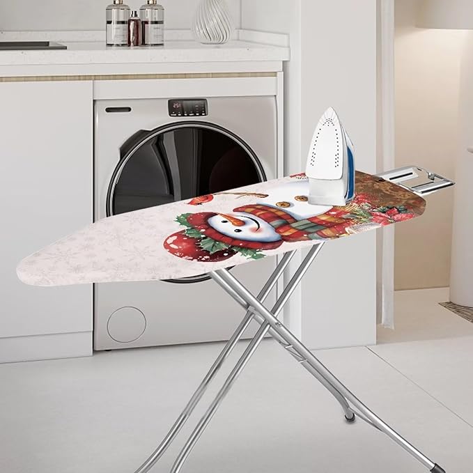 ZDCUSTOM X-Mas Snowman Ironing Board Cover Merry Christmas 52"x13" Iron Board