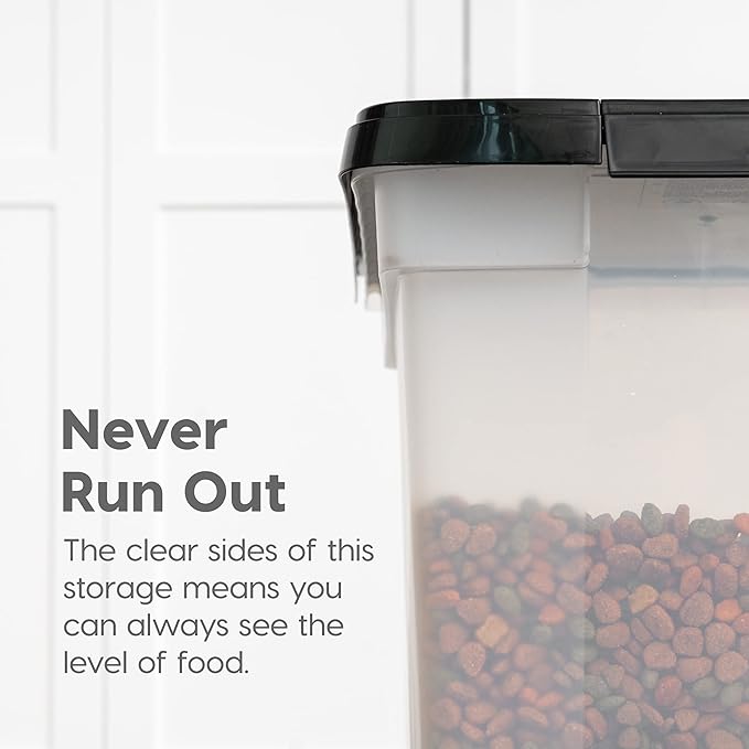 IRIS USA Airtight Dog Food Storage Container, WeatherPro, Removable Wheels