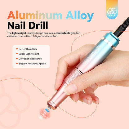 SAVILAND Electric Nail Drill Professional: 40000RPM Upgrad Nail Drill Kit 2025 Beautiful Gradient Sunset Color Scheme Nail D rill Machine Portable Nail File & Buffers Salon Use Manicure Pedicure