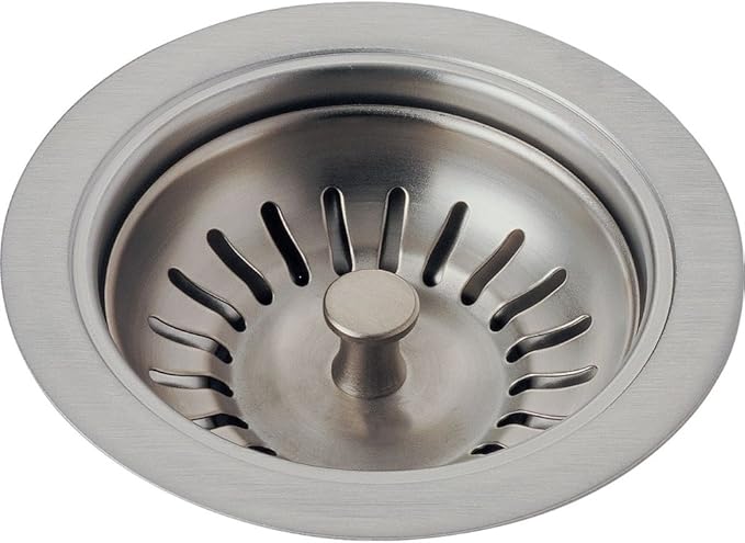 Delta Faucet 72010-SS Flange and Strainer Kitchen Sink, Arctic Stainless