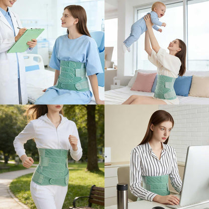 QFE Postpartum Belly Band for Pregnant Women C Section Recovery Must Haves Belly Belt Stomach Binder Abdominal Compression Post Partum Aurgery Momcozy Wraps Support After Birth Wrap Girdle Medium