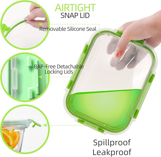 C CREST Glass Containers for Food Storage