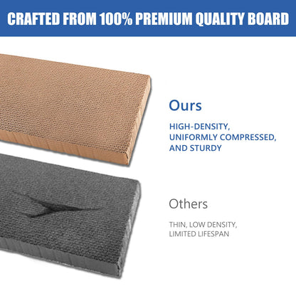 SEKAM Cardboard Cat House with Scratcher/Catnip (16.5''L x 12''W x 13''H), Play House for Indoor Cats， Cat Scratching Box & Hideaway Furniture, Hideout for Small Animals