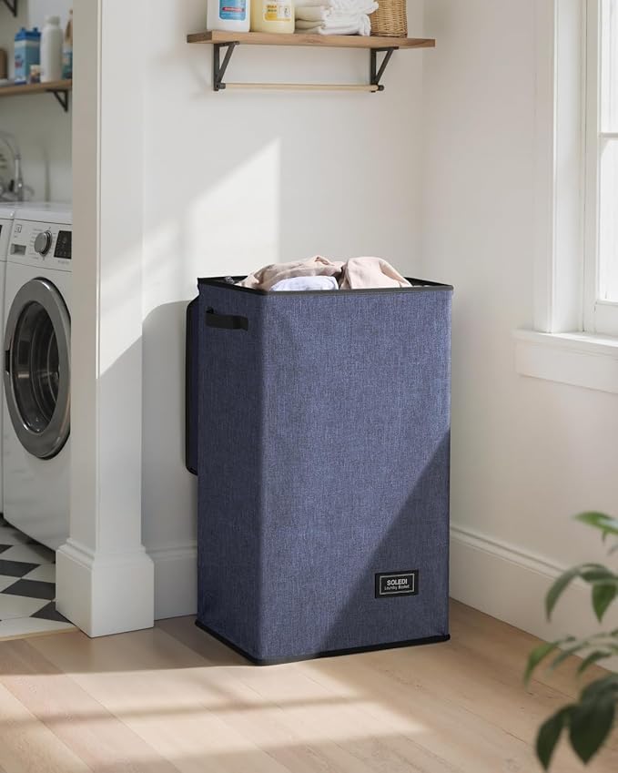SOLEDI Laundry Hamper with Lid 90L Large & Tall Collapsible Laundry Basket