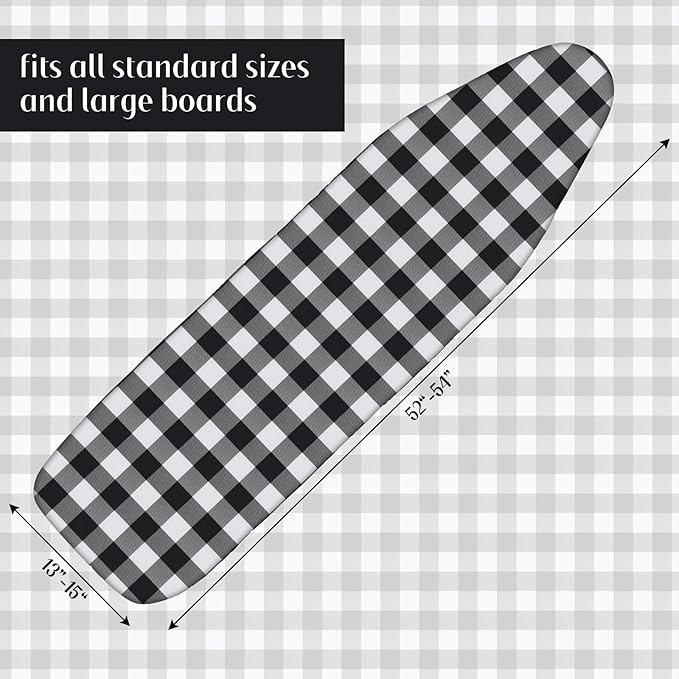 Tegeme Ironing Board Cover and Pad 15 x 54 Inch Cotton Thick Padded