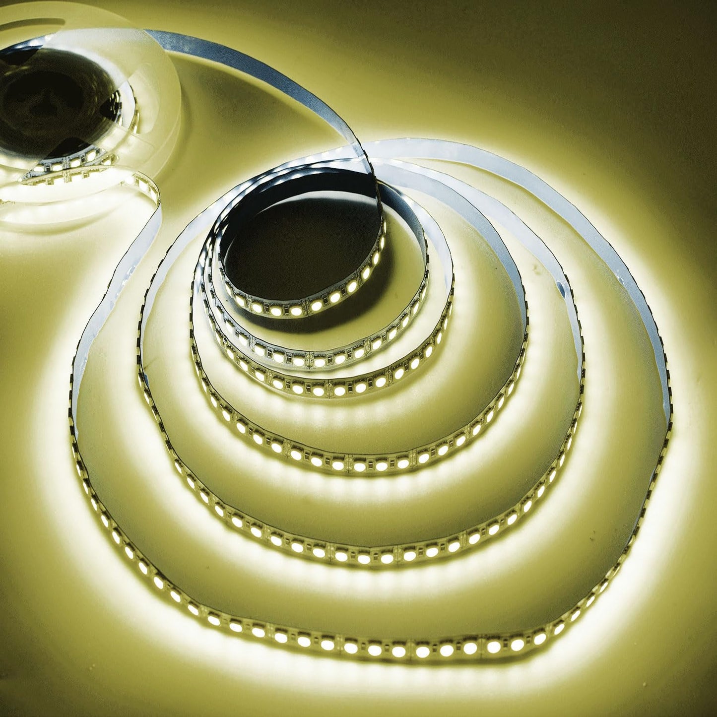 HAASHADA LED Lights Strips, Super Bright DC12V 5m/16.4ft 15000LM SMD5054 (5050 Upgraded) 600 LEDs Strip Lights, Dimmable Flexible LED Ribbon Tape Strips, Non-Waterproof Natural White 4000K