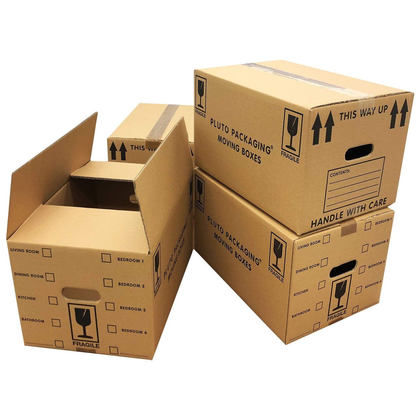 10 Quality Strong 47cm x 31.5cm x 25cm 44 litres Packing Shipping House Moving Cardboard Boxes