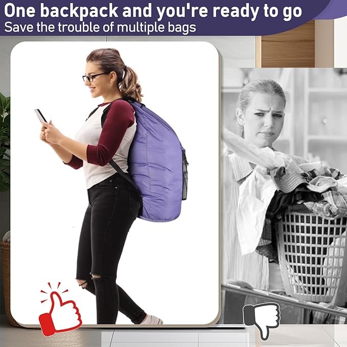 Laundry Bag Backpack Large Travel Laundry Bag