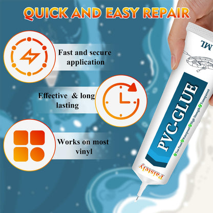 Paddling Pool Repair Kit Waterproof, Salt, Hot Water and UV Resistant Hot Tub Puncture Repair Kit, Inflatable Repair Kit Repairs a Variety of Inflatables (PVCJS)